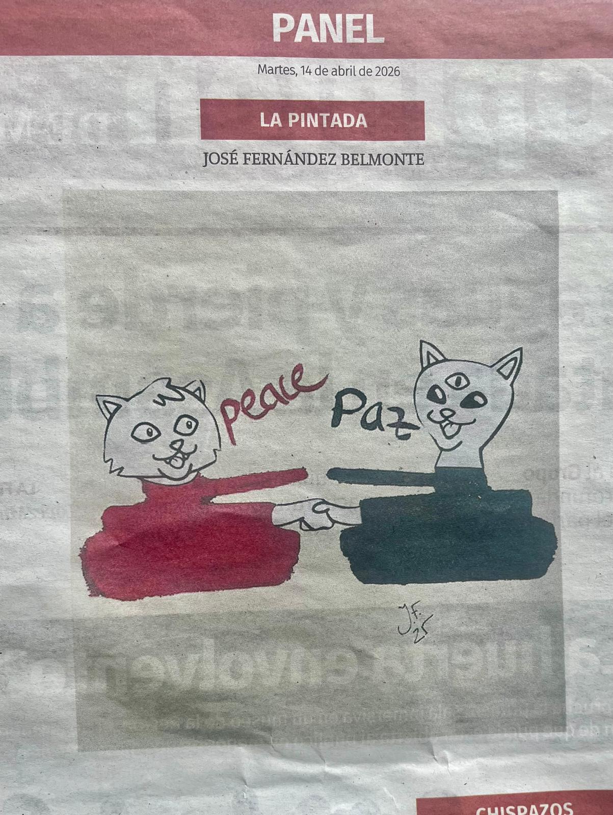 La Pintada nº 2: «Peace / Paz», publicada el Martes, 14 de abril de 2026 en La Opinión de Murcia
