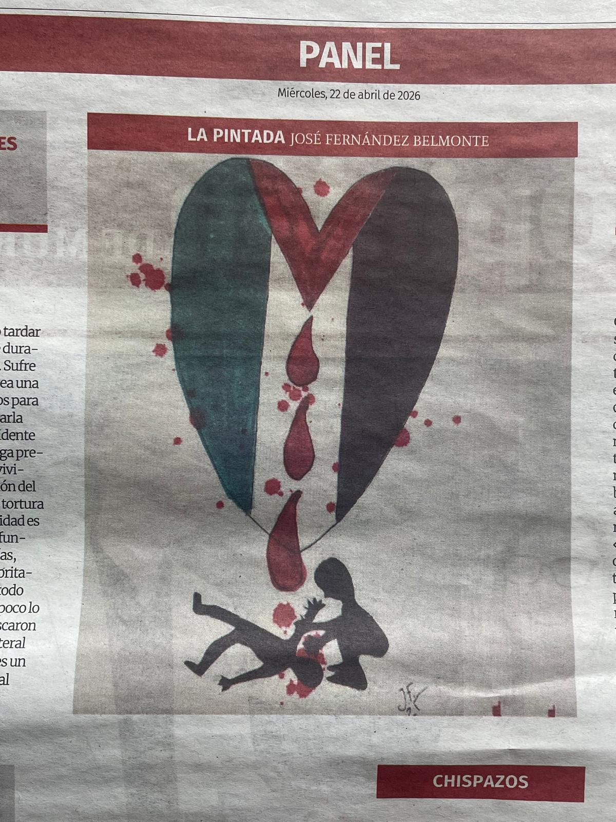 La Pintada nº 7: «Dolor por los niños Palestinos», publicada el Miércoles, 22 de abril de 2026 en La Opinión de Murcia