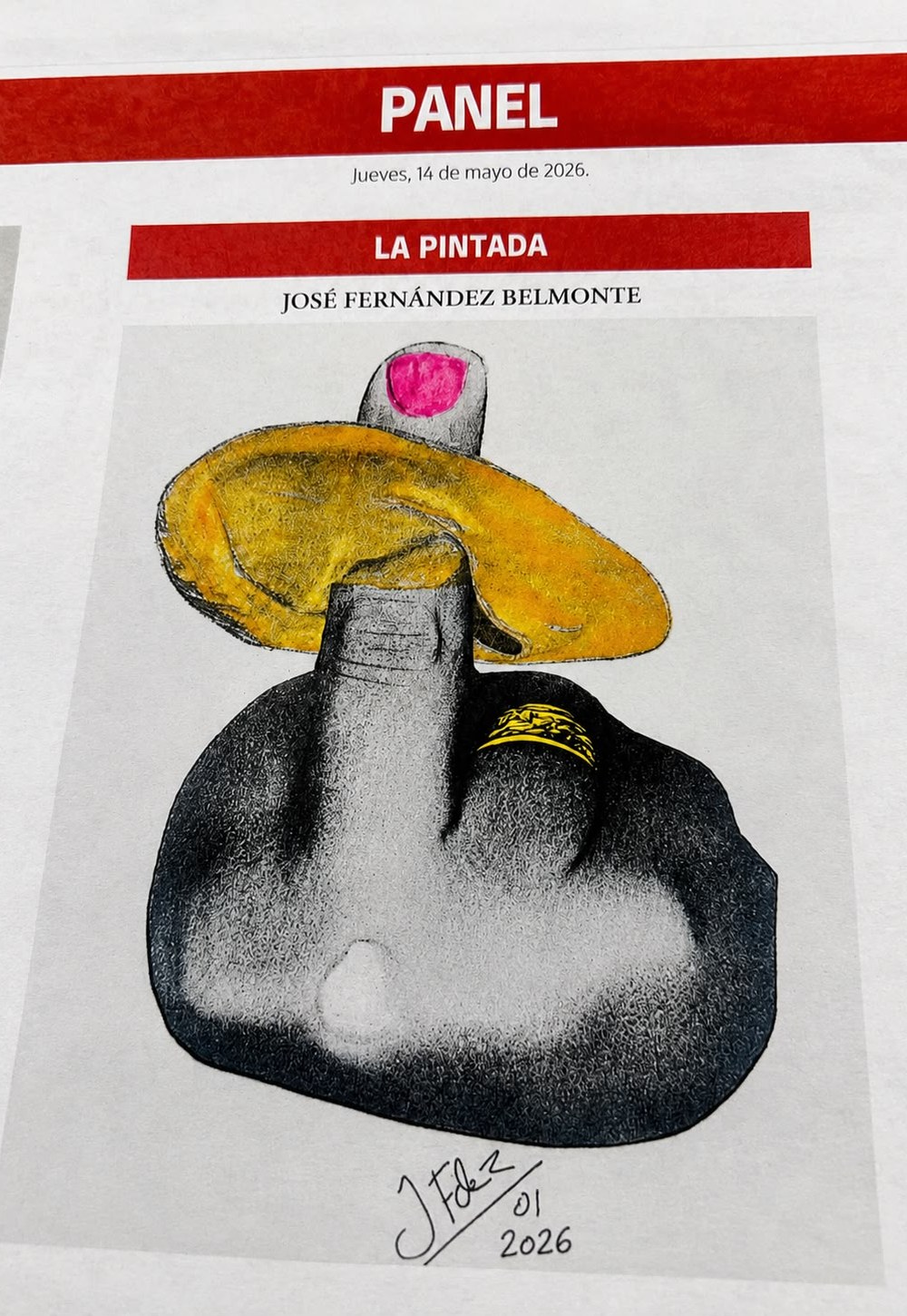 La Pintada nº 18: «Oídos sordos», publicada el Jueves, 14 de mayo de 2026 en La Opinión de Murcia