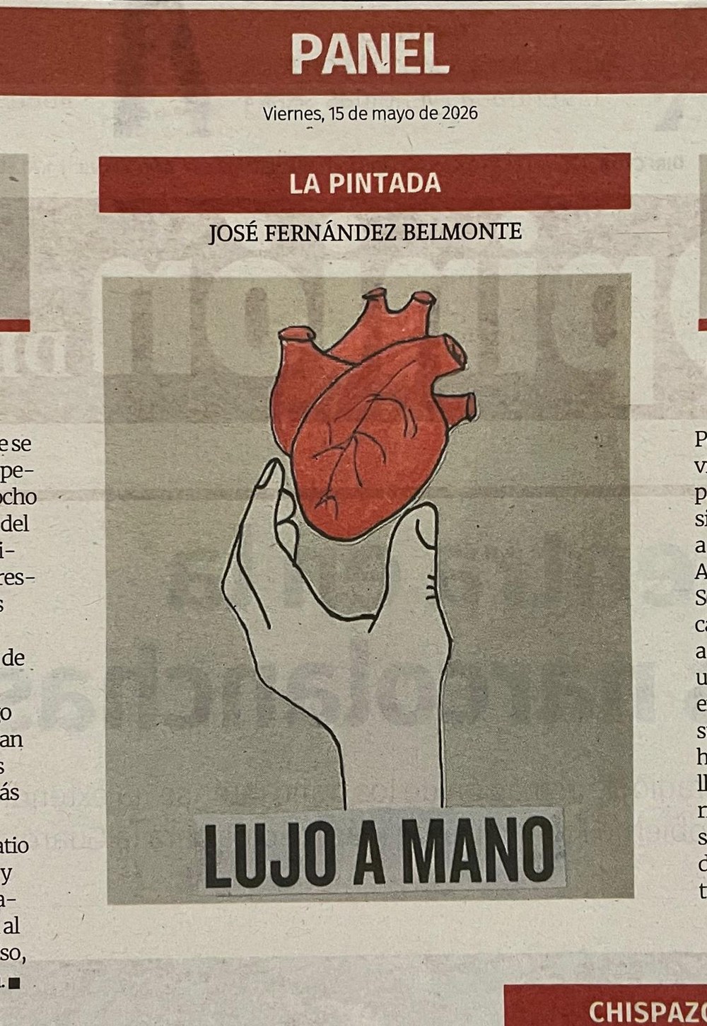 La Pintada nº 19: «Lujo a mano», publicada el Viernes, 15 de mayo de 2026 en La Opinión de Murcia