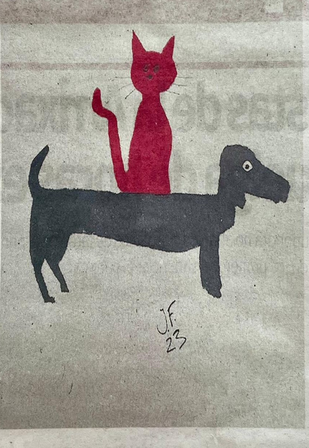La Pintada nº 27: «El perro y el gato», publicada el Martes, 2 de junio de 2026 en La Opinión de Murcia