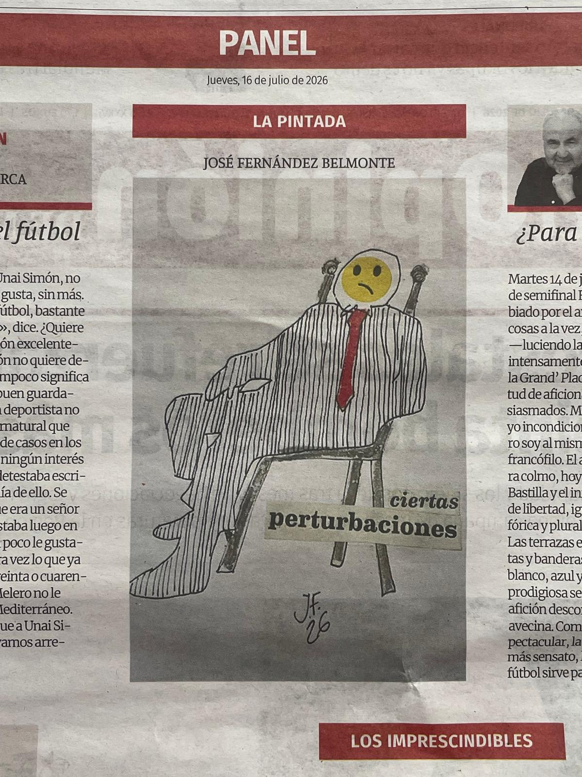 La Pintada nº 53: «Ciertas perturbaciones», publicada el Jueves, 16 de julio de 2026 en La Opinión de Murcia