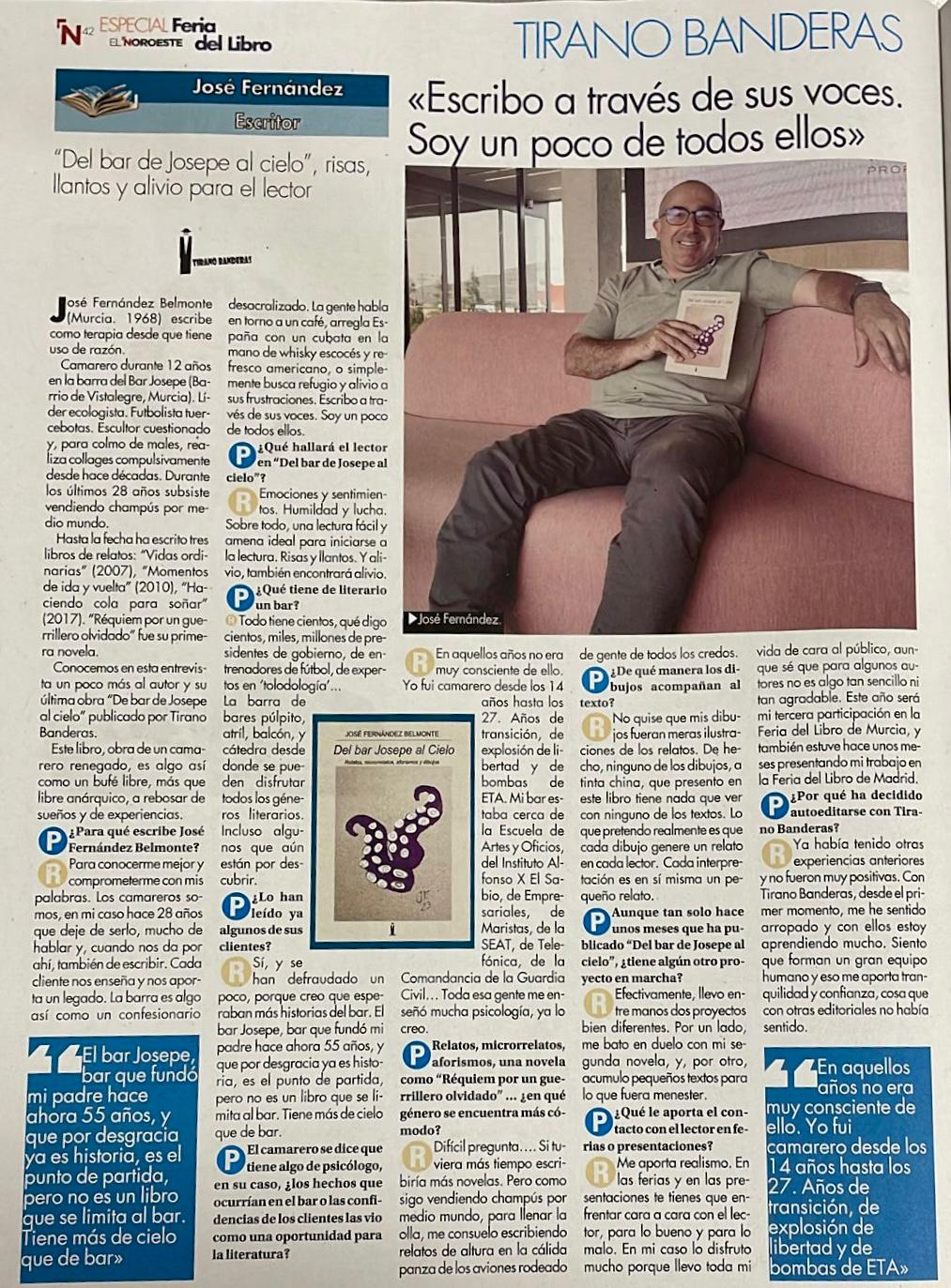 «Escribo a través de sus voces. Soy un poco de todos ellos»